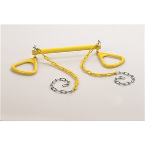 Creative Cedar Designs Triangle Trapeze Ring and Bar - Yellow - 18-in