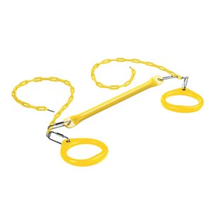 Creative Cedar Designs Circular Ring Trapeze Bar for exterior playset -  Yellow