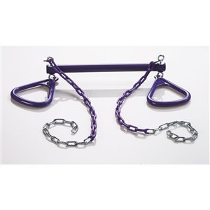 Creative Cedar Designs Triangle Trapeze Ring and Bar - Purple - 18-in