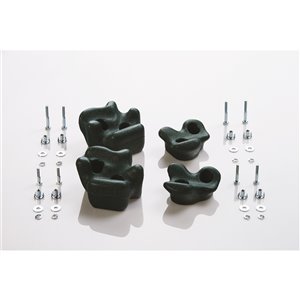 Prises d'escalade de Creative Cedar Designs, vert, ensemble de 4