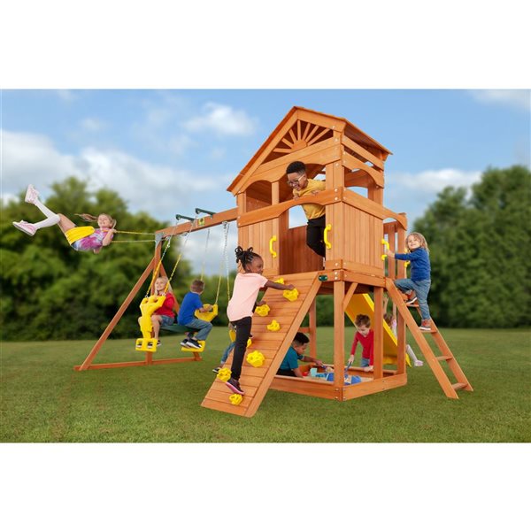 Creative Cedar Designs Timber Valley Playset -  Yellow