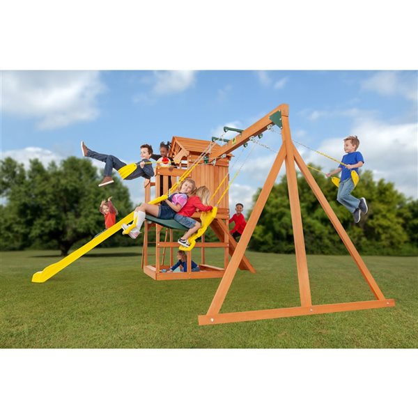 Creative Cedar Designs Timber Valley Playset - Multicolor and yellow