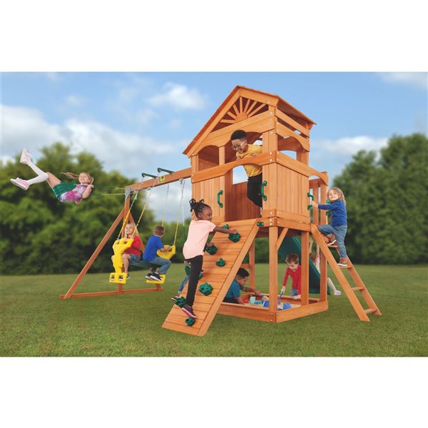 Creative Cedar Designs Timber Valley Playset -  Green