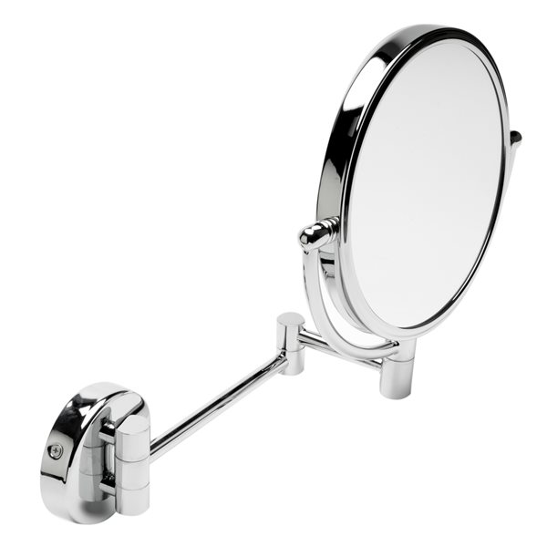 Image of Alfi Brand | Round Wall Mount Cosmetic Mirror - 5X Magnify - 8-In - Polished Brass | Rona