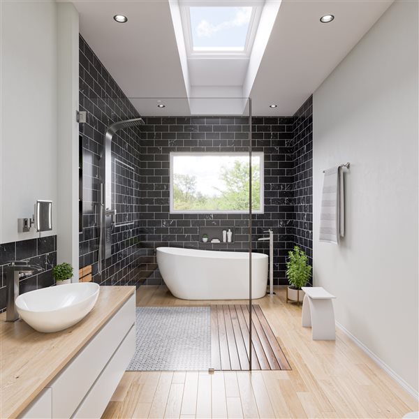 ALFI brand Shower Panel System with 2 Body Sprays - Rain Shower Head - Brushed Stainless Steel