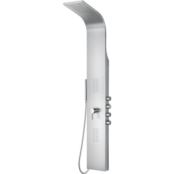 ALFI brand Shower Panel System with 2 Body Sprays - Rain Shower Head - Brushed Stainless Steel