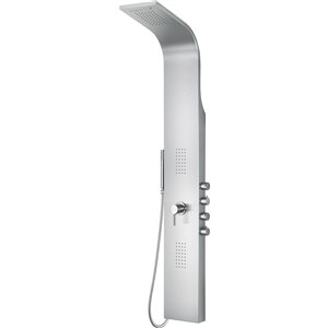 ALFI Brand Shower Panel System with 2 Body Sprays - Rain Shower Head - Brushed Stainless Steel
