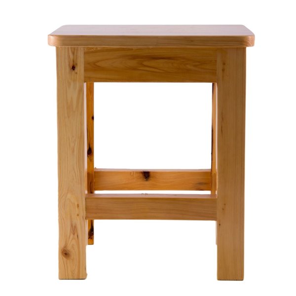 ALFI brand Bathroom Square Stool - 9.88-in x 11.75-in - Cedar Wood