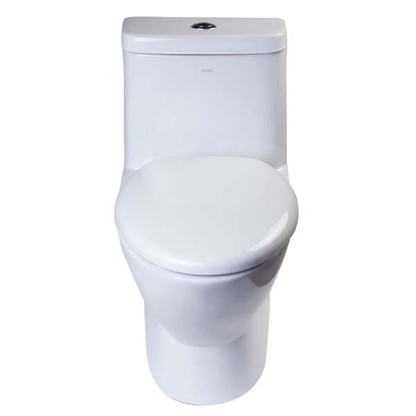 EAGO Slow-Close Toilet Seat for Elongated Toilet - Plastic - 18.5-in x 15-in - White