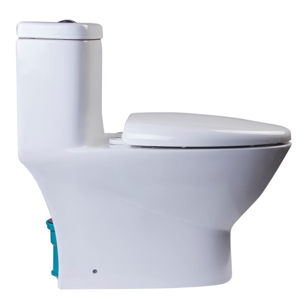EAGO Slow-Close Toilet Seat for Elongated Toilet - Plastic - 18.5-in x 15-in - White