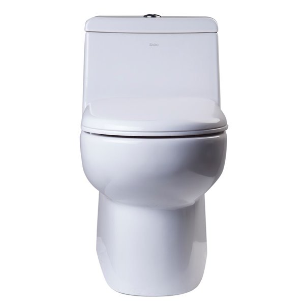 EAGO Slow-Close Toilet Seat for Elongated Toilet - Plastic - 18.5-in x 14.75-in - White