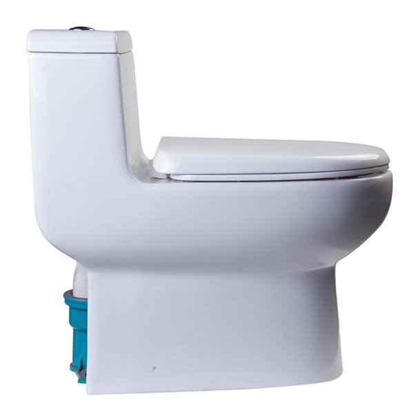 EAGO Slow-Close Toilet Seat for Elongated Toilet - Plastic - 18.5-in x 14.75-in - White