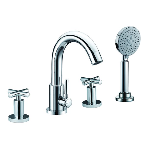 ALFI brand Bathtub Faucet with Hand Shower - Polished Chrome