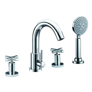 ALFI brand Bathtub Faucet with Hand Shower - Polished Chrome