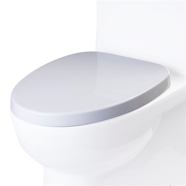 EAGO SlowClose Toilet Seat for Elongated Toilet Plastic 18.5in x