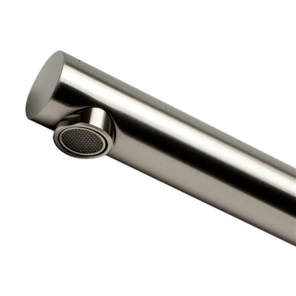 ALFI brand Round Bathtub Spout - 9.75-in - Brushed Nickel