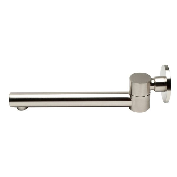 ALFI brand Round Bathtub Spout - 9.75-in - Brushed Nickel