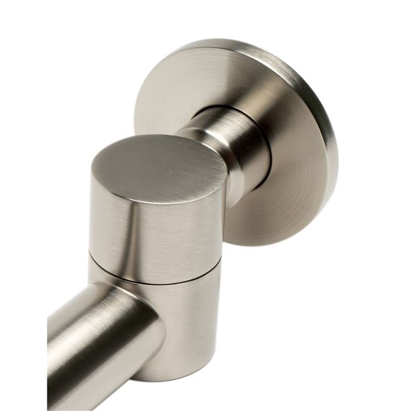 ALFI brand Round Bathtub Spout - 9.75-in - Brushed Nickel