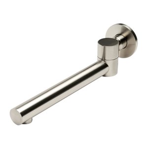 ALFI brand Round Bathtub Spout - 9.75-in - Brushed Nickel