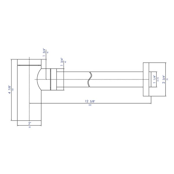 ALFI brand Round Decorative Bottle P-Trap - 1¼-in - Brushed Nickel