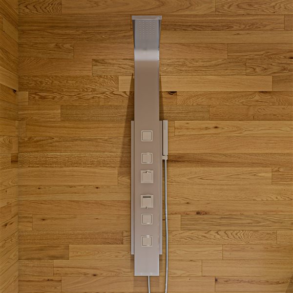 ALFI brand Shower Panel System with 4 Body Sprays - Brushed Stainless Steel