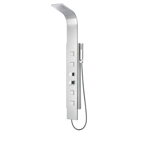 ALFI brand Shower Panel System with 4 Body Sprays - Brushed Stainless Steel