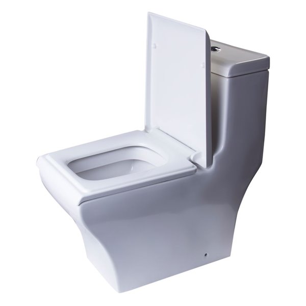 EAGO Slow-Close Toilet Seat for Elongated Toilet - Plastic - 18.25-in - White