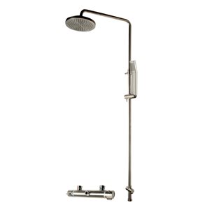 ALFI brand Thermostatic Shower Bar System - Brushed Nickel