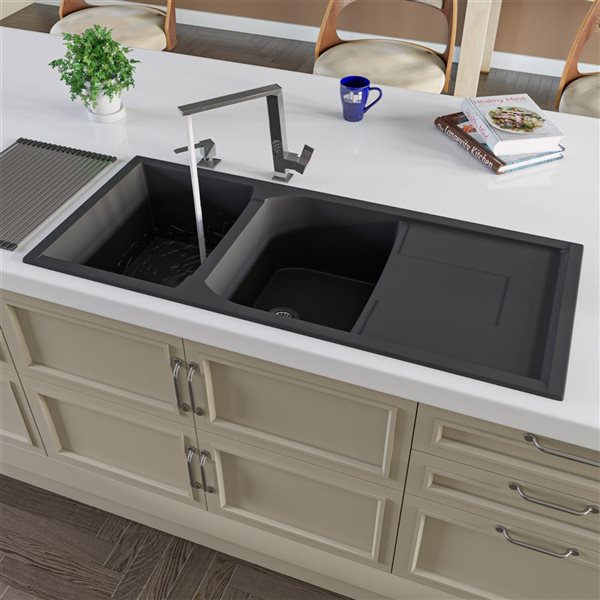 Alfi Brand Drop In Kitchen Sink Double Bowl 45 75 In X 19 75 In