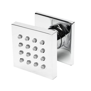 ALFI brand Square Adjustable Shower Jet - 2-in - Polished Chrome