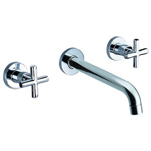 ALFI brand Wall Mount Bathroom Sink Faucet - 2-Handle - Polished Chrome