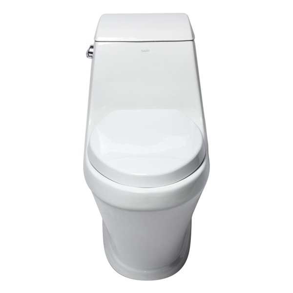 EAGO Slow-Close Toilet Seat for Elongated Toilet - Plastic - 19.75-in - White