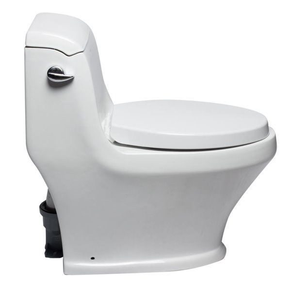 EAGO Slow-Close Toilet Seat for Elongated Toilet - Plastic - 19.75-in - White