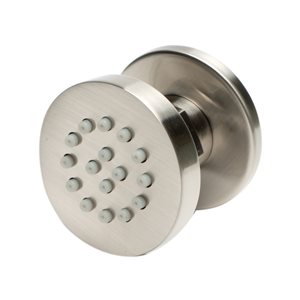 ALFI brand Round Adjustable Shower Jet - 2-in - Brushed Nickel