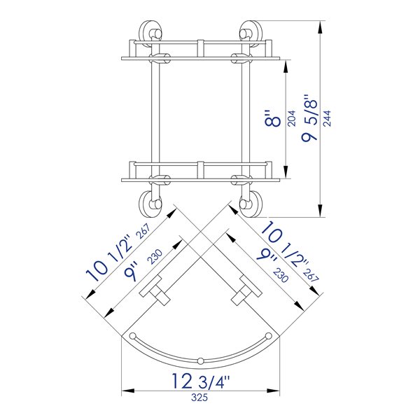 ALFI brand Corner Hanging Shower Caddy - 9.62-in - Polished Chrome