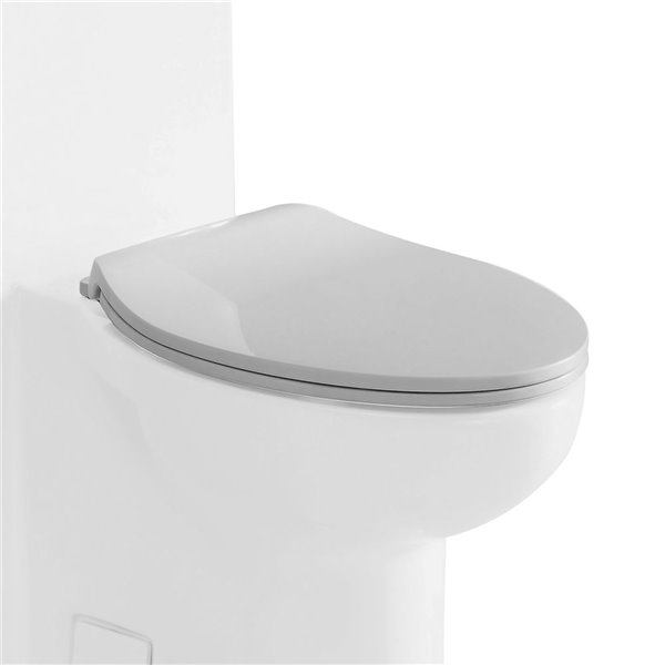 EAGO SlowClose Toilet Seat for Elongated Toilet Plastic 18.5in