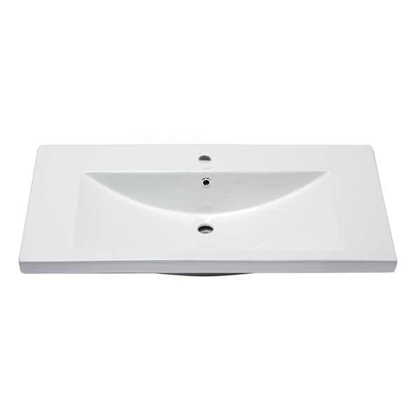 Eago Drop In Rectangular Bathroom Sink 3938 In White Bh002 Rona