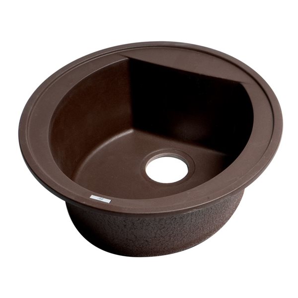 ALFI brand Drop-in Kitchen Sink - Single Bowl - 20-in x 20-in - Brown