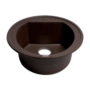 ALFI Brand Drop-in Kitchen Sink - Single Bowl - 20-in x 20-in - Brown