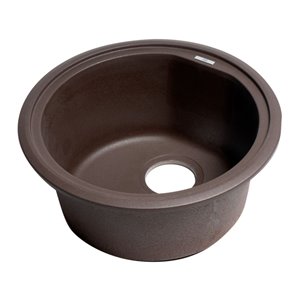 ALFI Brand Drop-in Kitchen Sink - Single Bowl - 17-in x 17-in - Brown