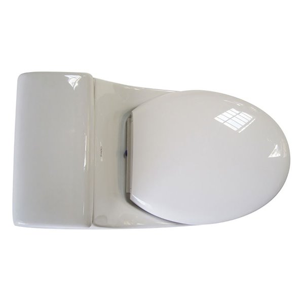 EAGO Slow-Close Toilet Seat for Elongated Toilet - Plastic - 18.5-in - White