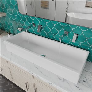 ALFI brand Rectangle Bathroom Sink - 48-in - White