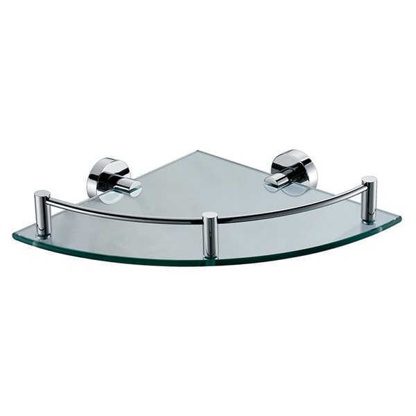 Image of Alfi Brand | Corner Bathroom Shelf - 1-Tier - 12.75-In - Polished Chrome | Rona