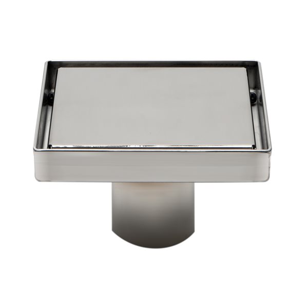 ALFI brand Square Linear Shower Drain - 5.25-in - Polished Stainless Steel