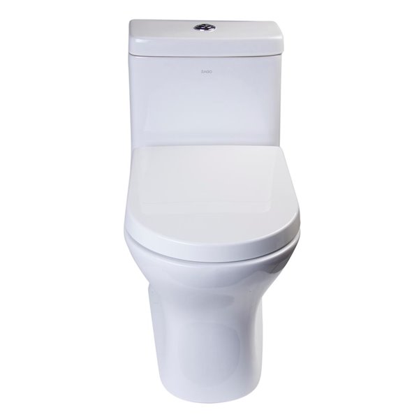 EAGO Slow-Close Toilet Seat for Elongated Toilet - Plastic - 18.75-in x 14.25-in - White