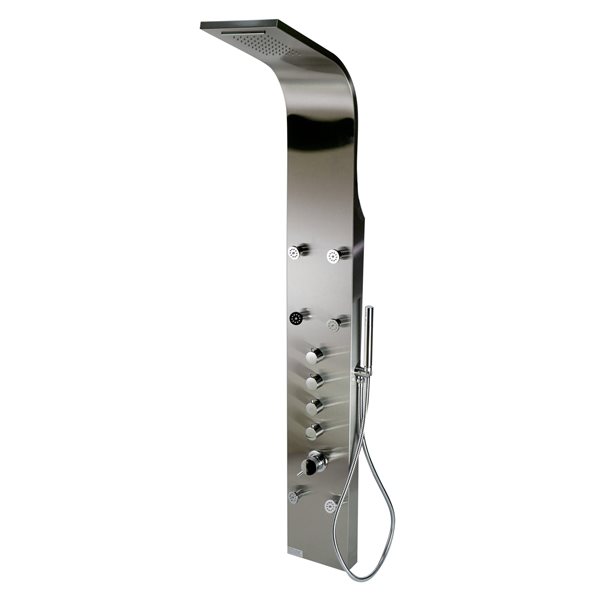 ALFI brand Shower Panel System with 6 Body Sprays - Brushed Stainless Steel