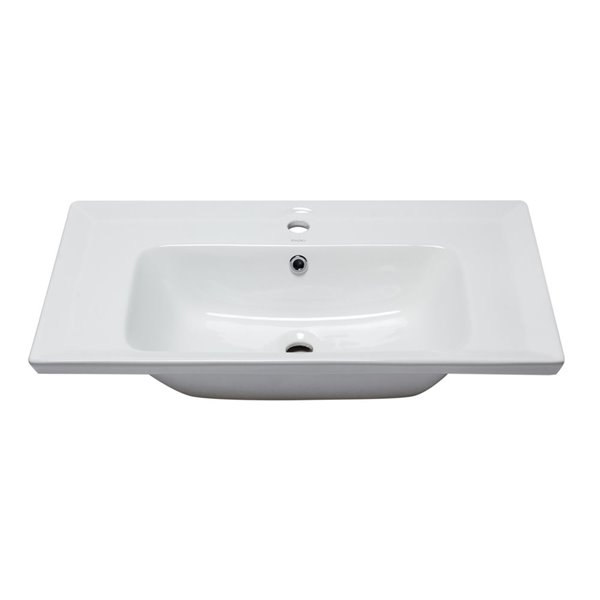 EAGO Rectangular Bathroom Sink - 31.5-in - White