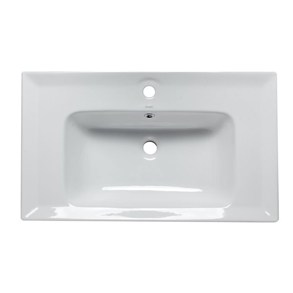 EAGO Rectangular Bathroom Sink - 31.5-in - White