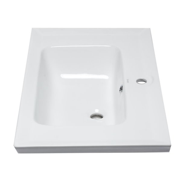EAGO Rectangular Bathroom Sink - 31.5-in - White