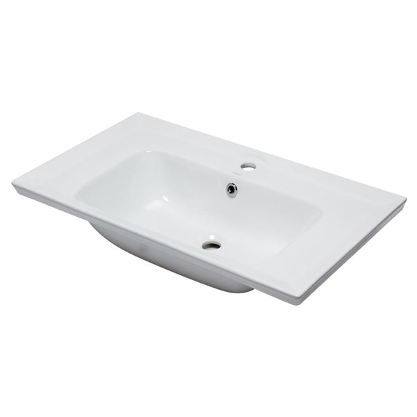 EAGO Rectangular Bathroom Sink - 31.5-in - White